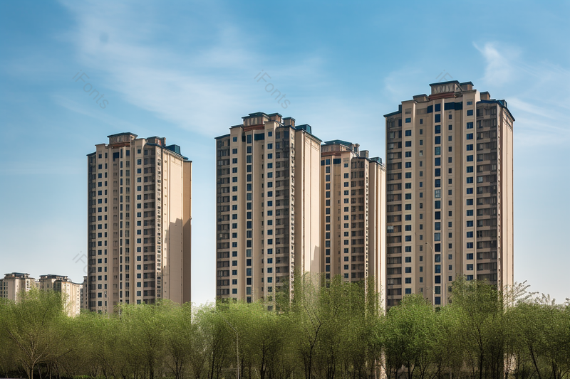 苏州小区房地产建筑群摄影真实蓝天背景下,高清,摄影图,摄影图片,图片大全,摄影图免费下载